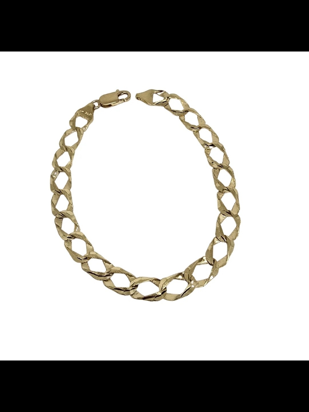 10 KGold Figaro Link Bracelet - Elegant Mens Jewelry